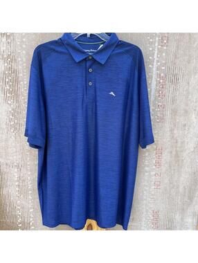 Tommy Bahama Island Zone Polo Shirt Men's XLT Extra Tall - Blue - $125 MSRP